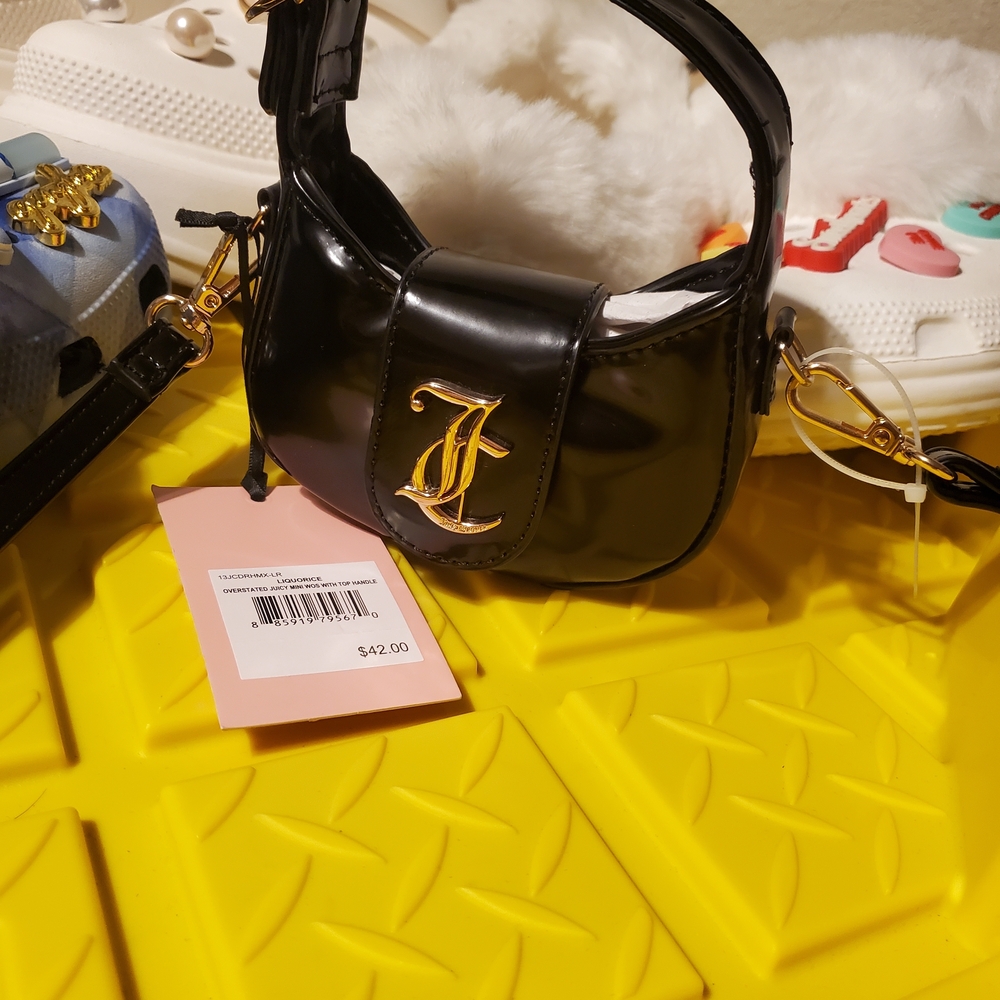 Black Patent Leather Shoulder Bag